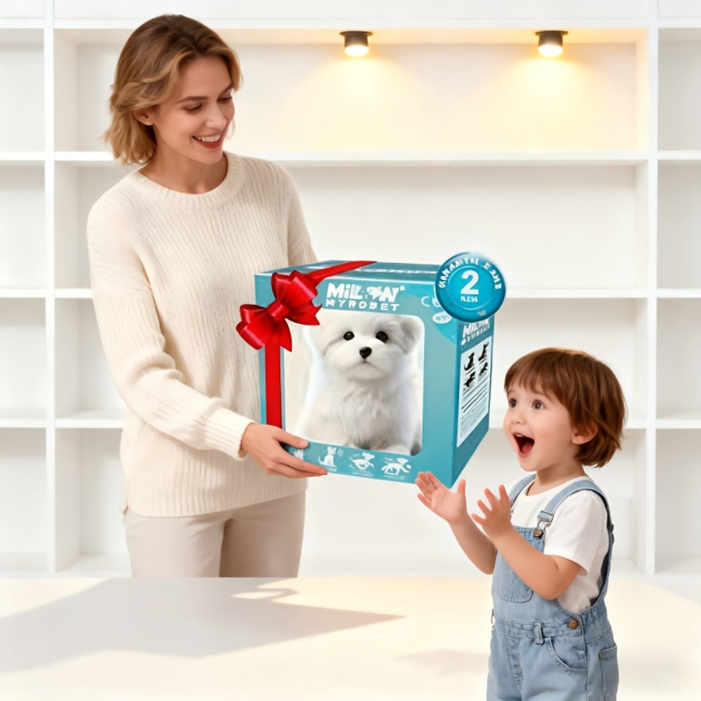 Plush Electric Puppy Toy That Walks & Barks, Interactive Electronic Pet with Plush & Gift Box, Parent-Child Companion — image