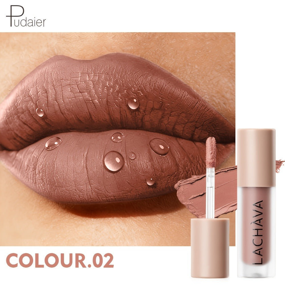 Velvet Matte Liquid Lip Color in Five Coordinated Nude-Tone Shades with 7.4cm Square Tube and Wand — image 8