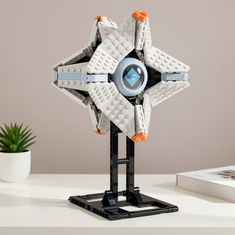 Building Block Set LA0137 Shell Display Model with 378 Pieces, Adjustable Panels and Black Stand — image 6