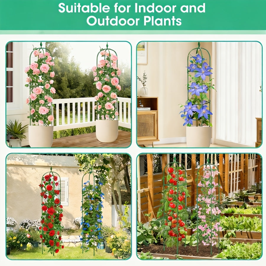 Plant Trellis 2 Pack 6ft Adjustable Rustproof Climbing Support Cage — image 2