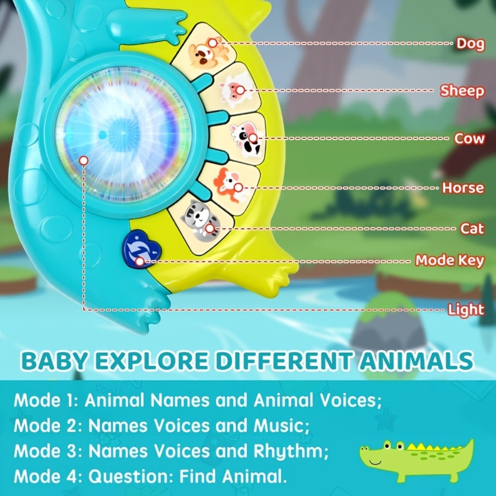 Educational Piano Guitar Toy for Toddlers 1-2 Years, Baby Musical Toy with Animal Sounds & Lights — image 2