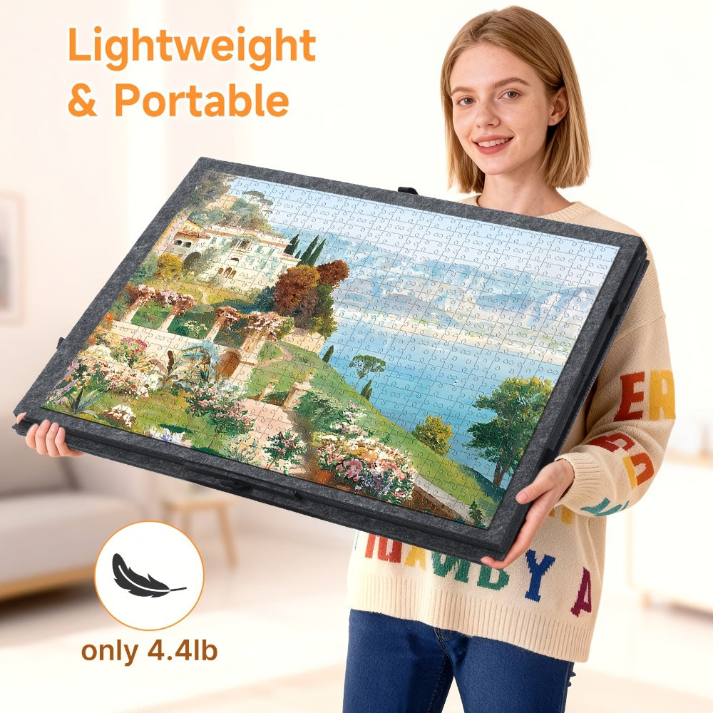 Puzzle Mat for 1000 and 1500 Piece Jigsaw Puzzles in an Extra Large Foldaway Felt Roll-Up Design — image 9