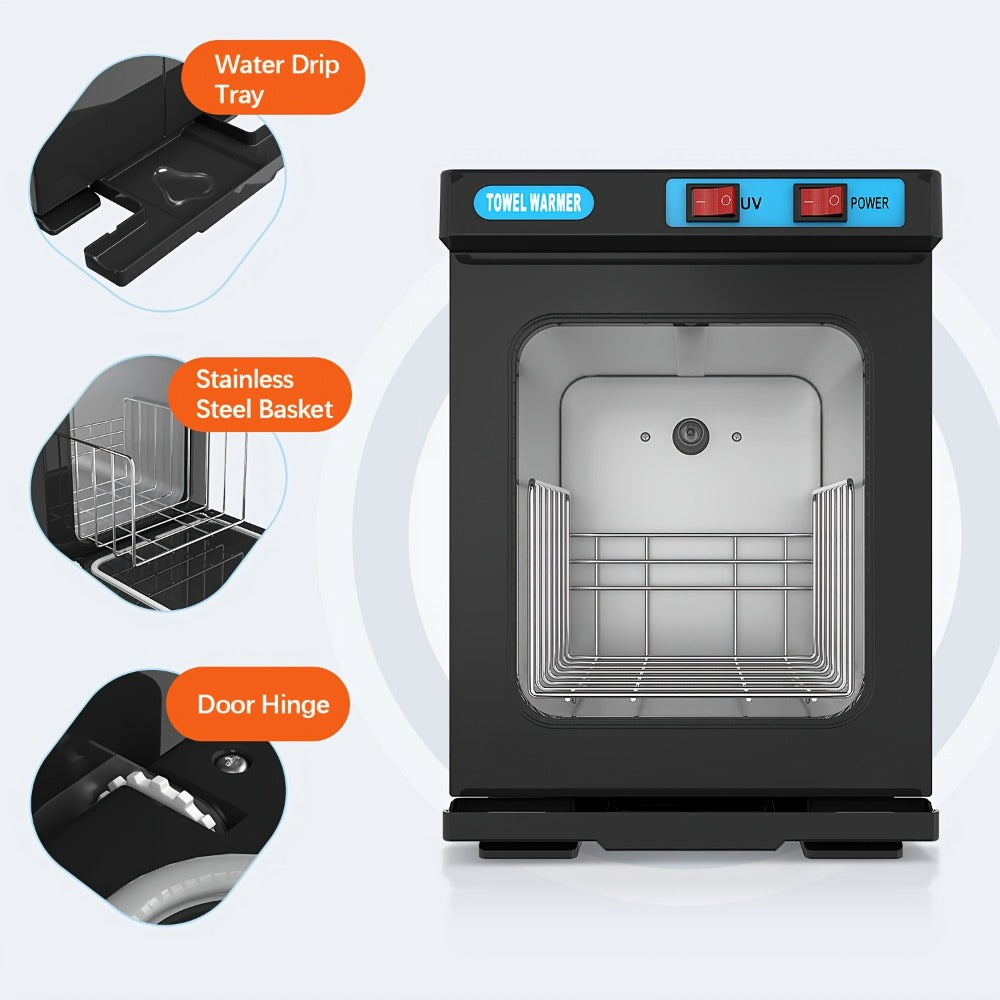 Hot Towel Warmer with Cabinet 1.32 Gal 2-in-1 Heating and UV for Salon — image 6