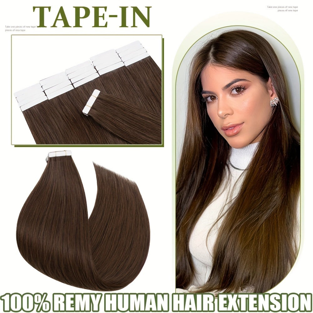 Hair Extensions Straight Brazilian Remy Human Hair Tape-In Set with 10 Pieces, 12–24-Inch Lengths and 11 Colors — image 17