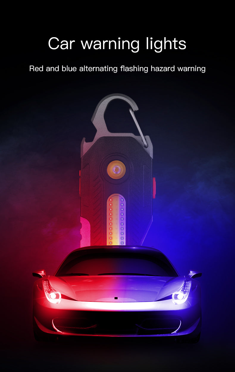 Multifunctional Charging Emergency Light Convenient Keychain Work Light COB High Brightness Maintenance Light Outdoor Camping LED Light