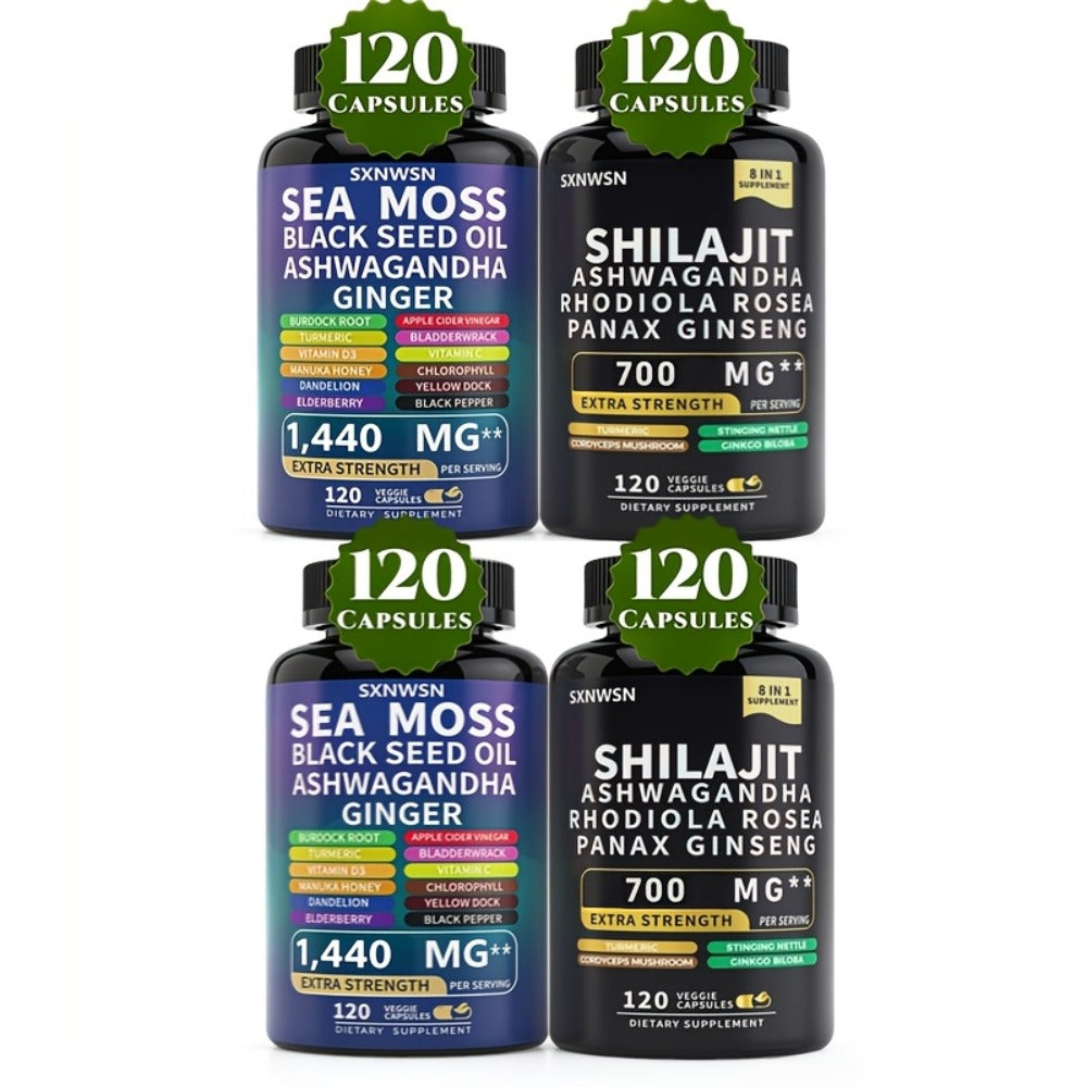Adaptogen Energy Supplement with Sea Moss & Shilajit, 7-in-1 Formula with Black Seed Oil, Ashwagandha — image 4