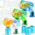 3-Pack Bubble Gun Blower with 3 Pre-Loaded Solution Refills, Hand-Powered, Color-Changing Bubbles — image 16