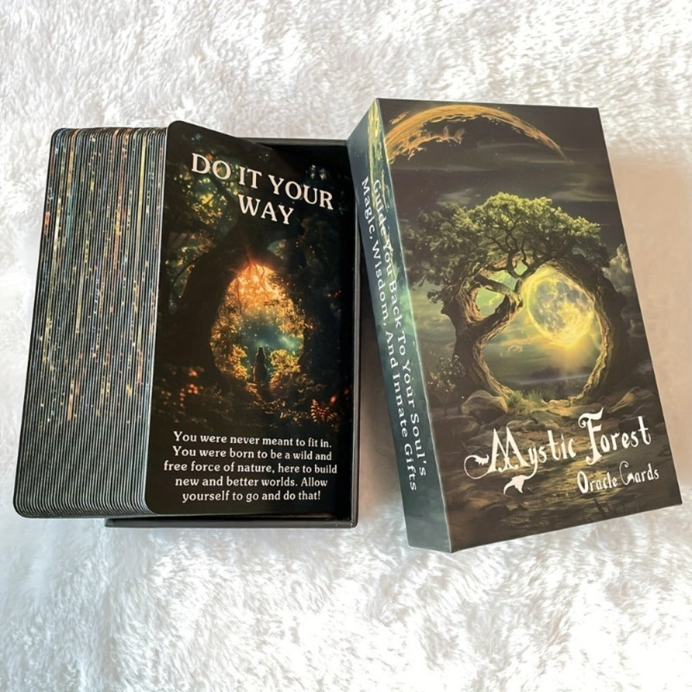 Magic Forest Oracle Cards Deck, Mystical Nature Divination Card Set for Beginners, Intuitive Guidance & Inspiration — image 9