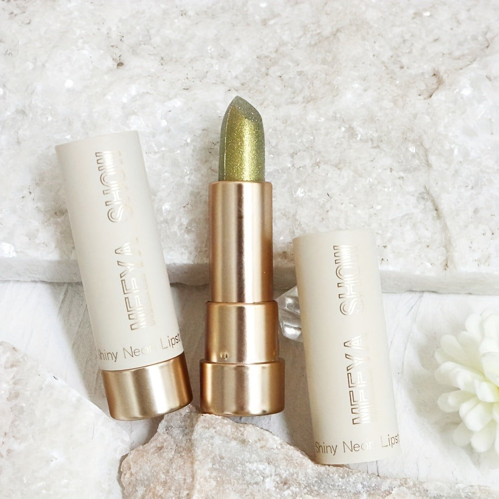 Sparkling Golden Brown Glitter Lipstick Set 3 Pcs, for Makeup, Travel and Everyday Vanity Use — image 8