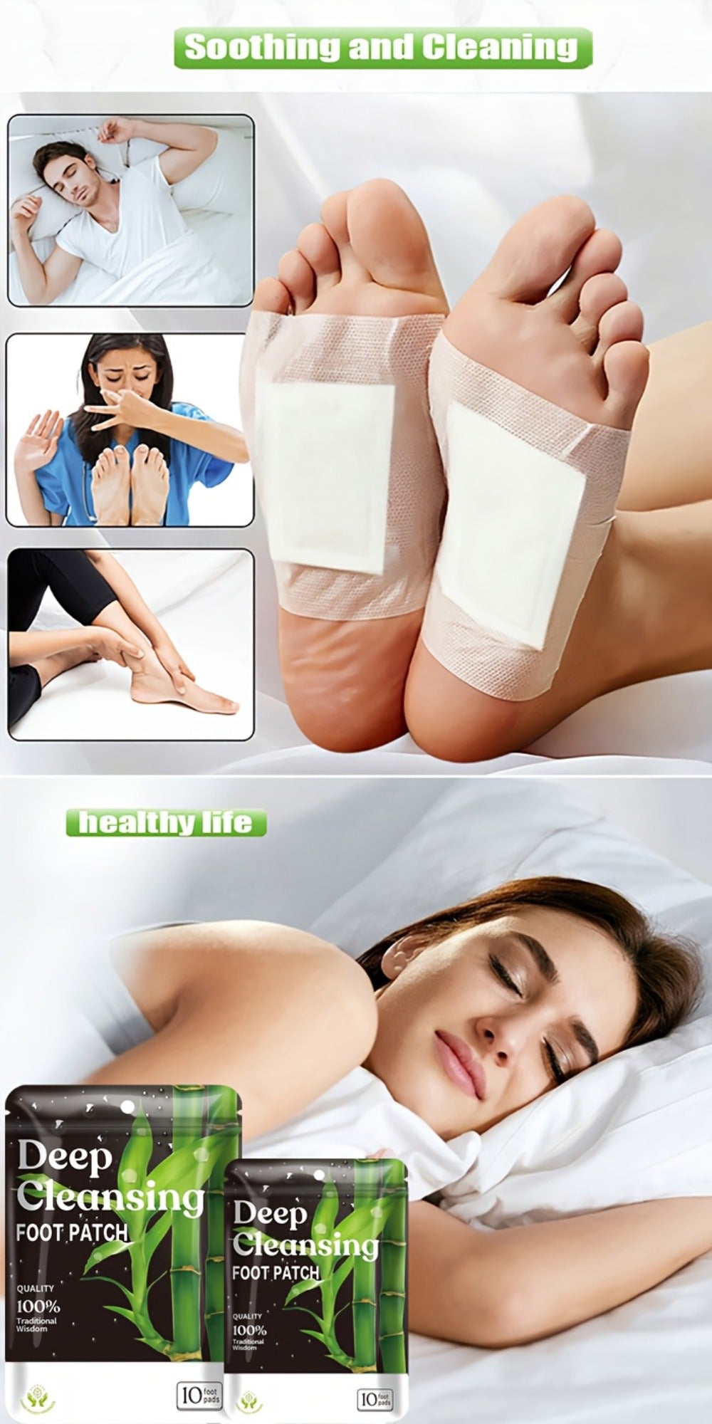 Detox Foot Patches with Bamboo Vinegar Ginger & Lavender – Natural Plant Formula Deep Cleansing Overnight Foot Pads — image 2