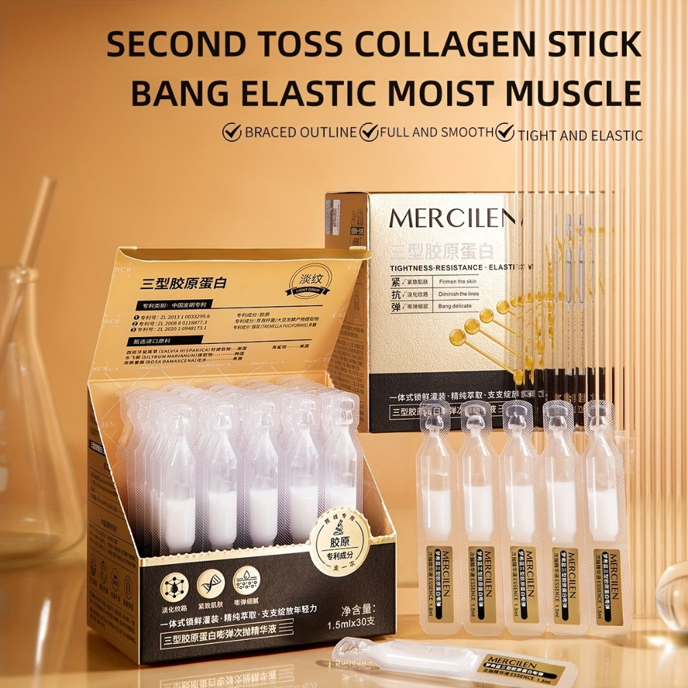 Face Serum Mercilen Plant Squalane and Collagen Type III Ampoule Box with 1.52oz Listed Quantity — image 11