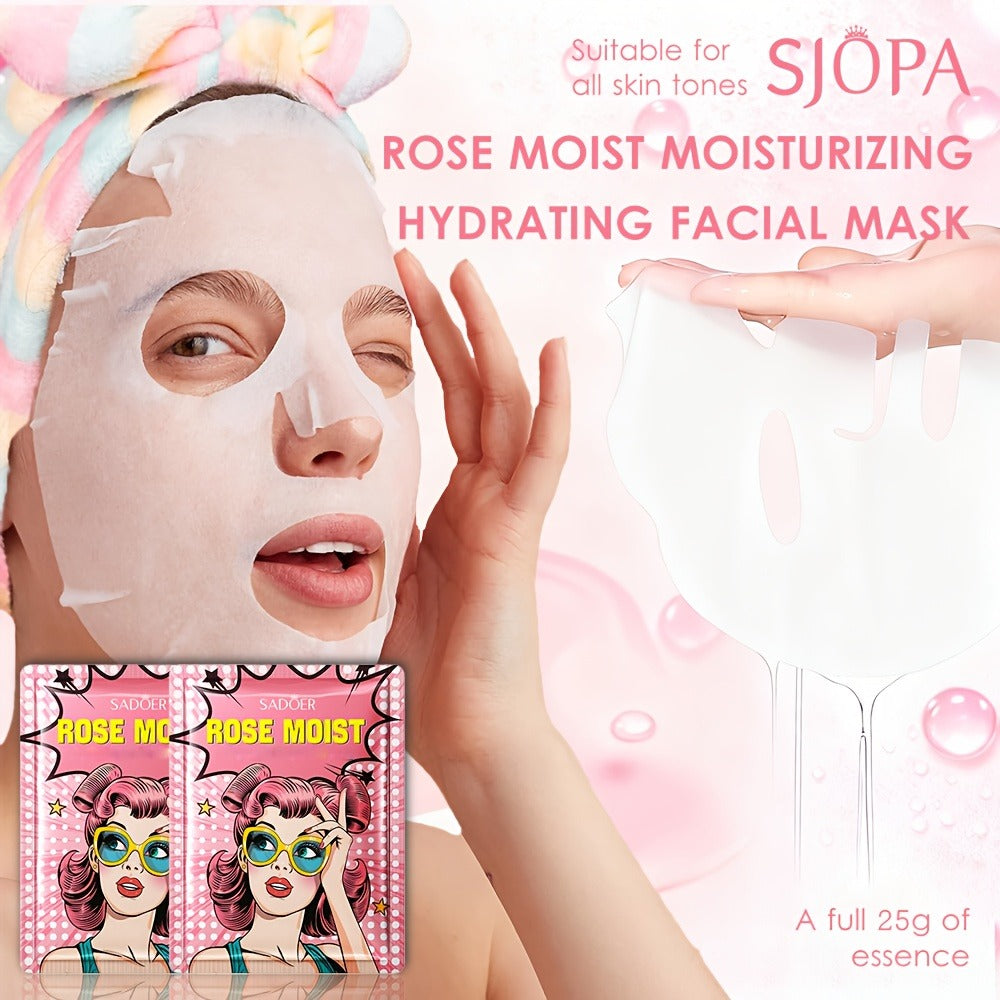 Rose Honey Strawberry Face Mask Set Eye Lip Masks Fruit Extract All Skin Types Skincare Gift Set 32pcs / 60pcs — image 3