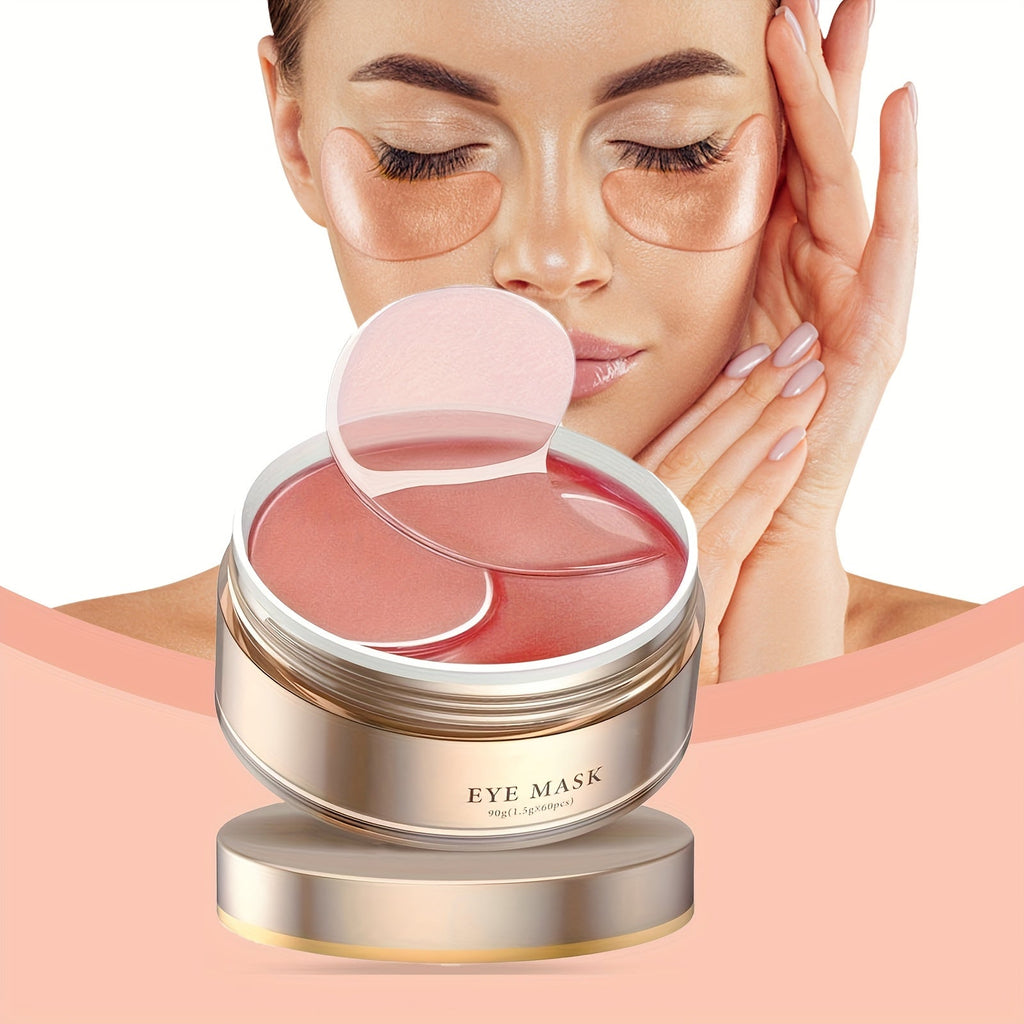 Caffeine Under Eye Patches 60pcs Depuffing Dark Circle Reducer with Hyaluronic Acid Collagen Glycerin Deep Hydrating Moisturi