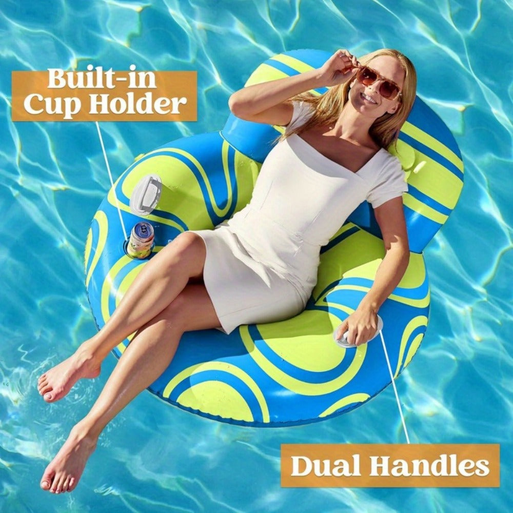 Pool Float Chair with a Raised Backrest and the Dual Handles — image 1
