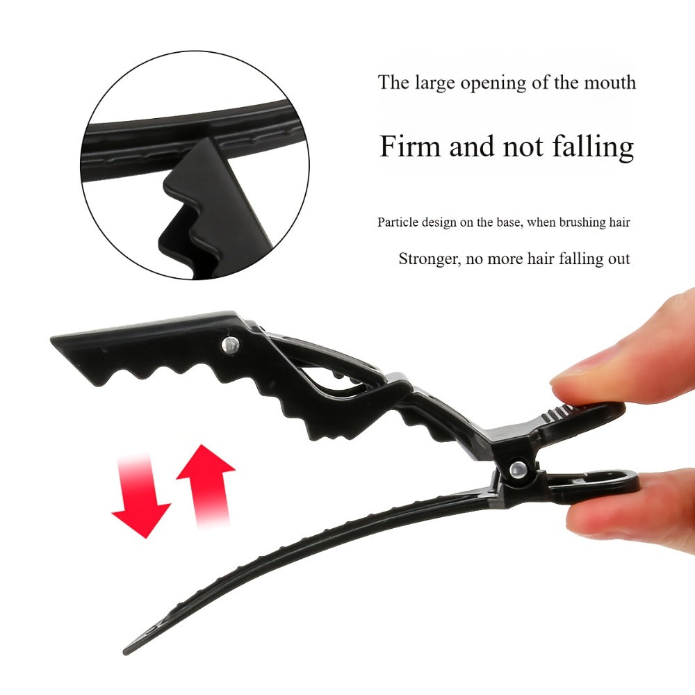 Hair Sectioning Clips 18-Piece Set with Crocodile Clips, Silicone Patting Separator & Curling Wrist Bracelet – Salon Perming 