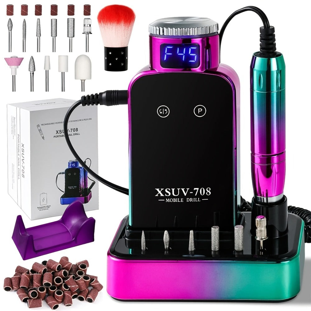 45000RPM Cordless Nail Drill Machine, Rechargeable Professional Electric Efile for Acrylic & Gel Nails — image 1
