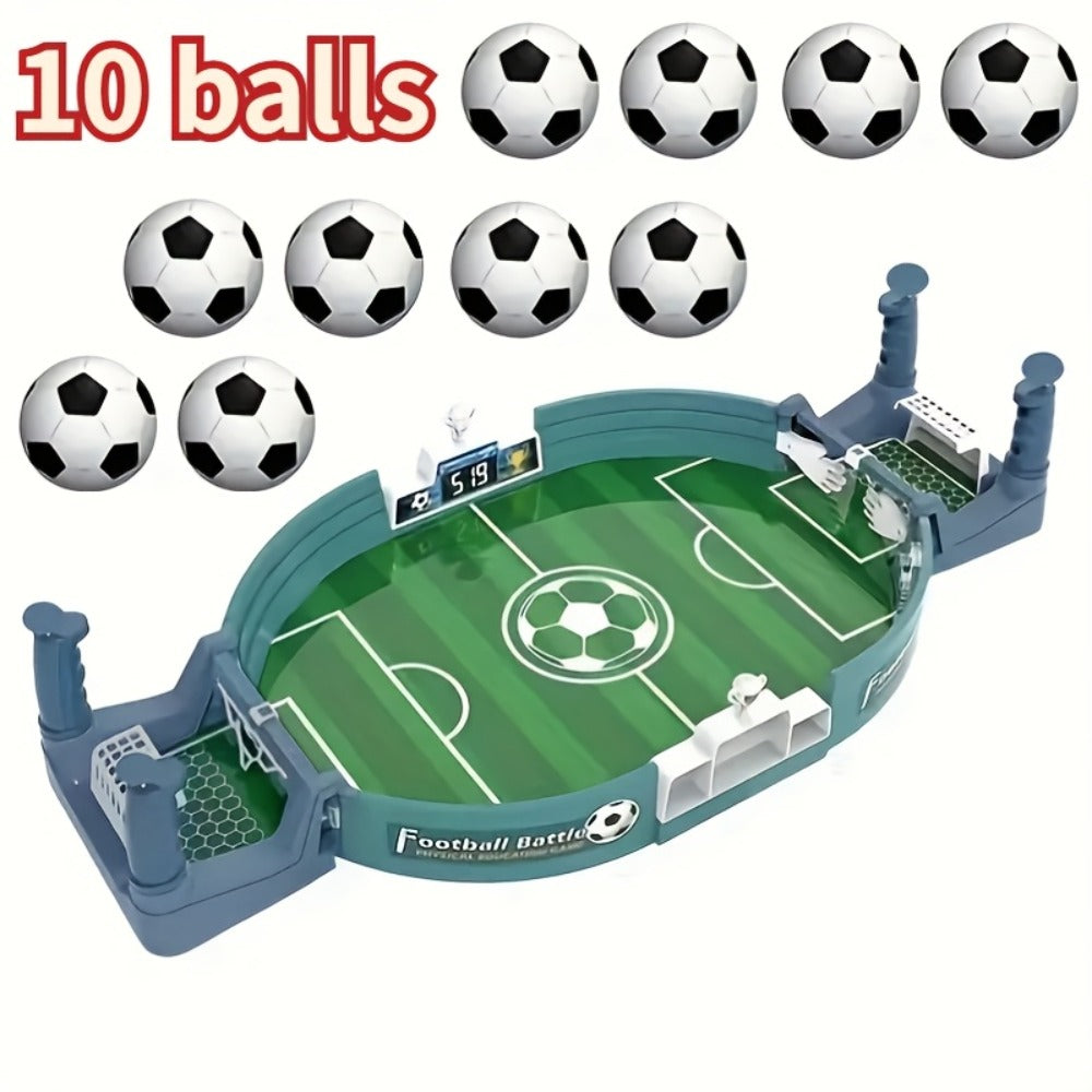 Portable Tabletop Football Game Set – Stand-Alone Table Design, Durable PP Material, 6 or 10 Balls, Family Party Board Game f