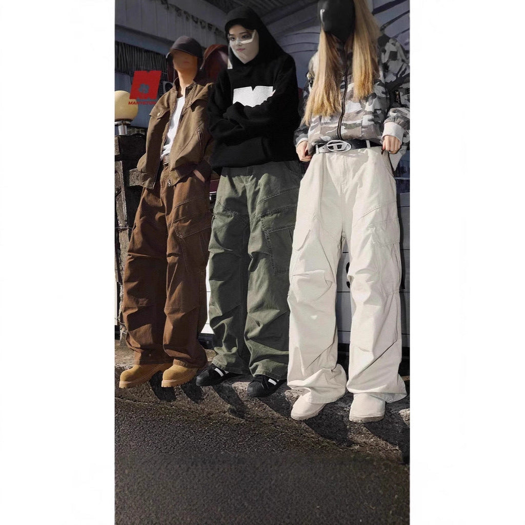 Pleated Paratrooper Work Trousers For Men