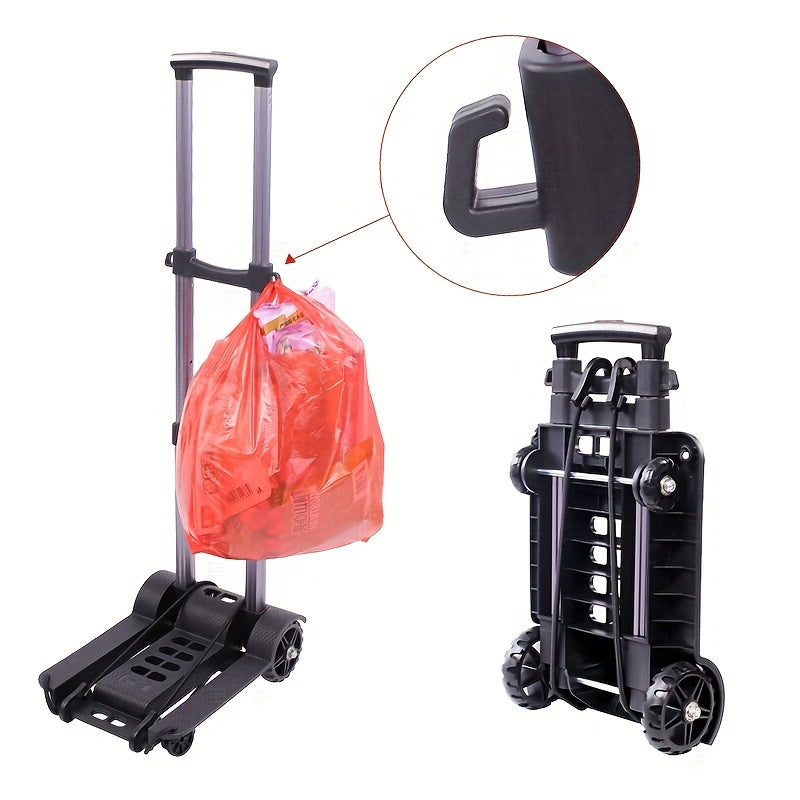 Compact Folding Aluminum Hand Truck with Telescoping Handle and Two- or Four-Wheel Configuration Options — image 1