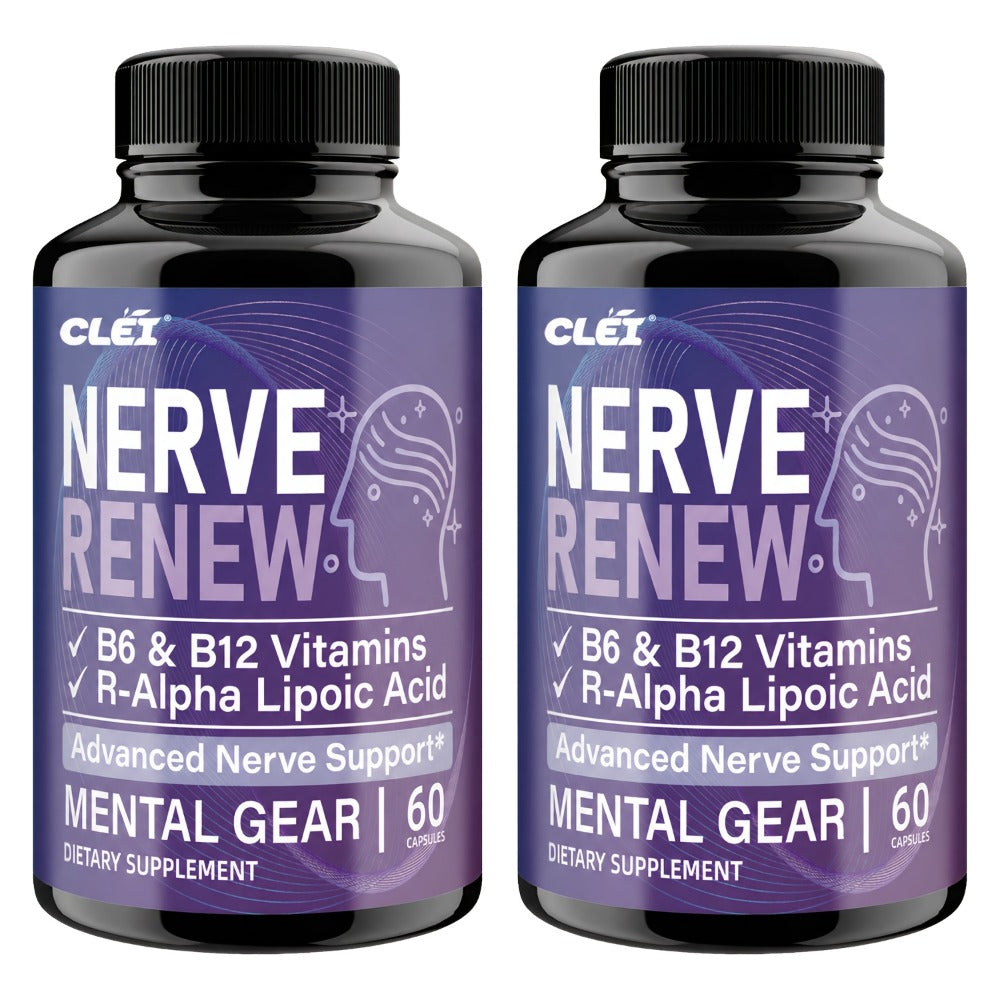 Nerve Renew Capsules with Vitamin B Complex & R-Alpha Lipoic Acid, Neuro Botanical Antioxidant Blend for Nerve Health — image