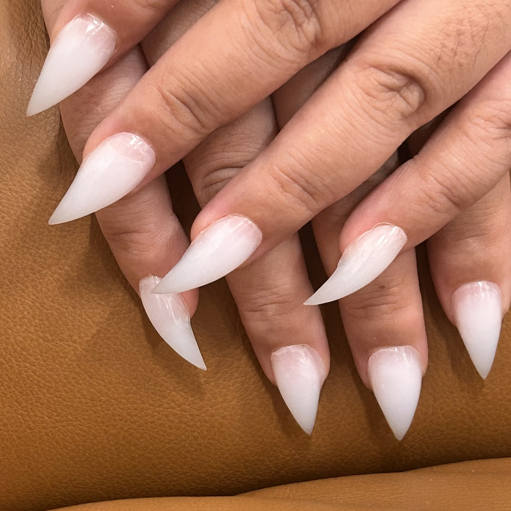 Press On Nails 10-Piece Cream Cat-Paw Set with Handmade 3D Design, Soft Matte or Glossy Finish — image 5