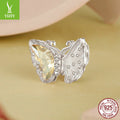 Yinziyun Original Ginkgo Butterfly DIY Bracelet Beads Forest Romantic Golden Butterfly s925 Pure Silver Beads - V.I.P Digital Presence