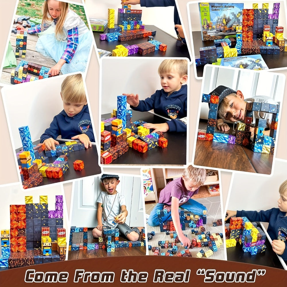 Magnetic Tiles 100pcs STEM Building Blocks Set for Kids, Educational Magnetic Construction Toys for Boys Girls Ages 3+ — imag