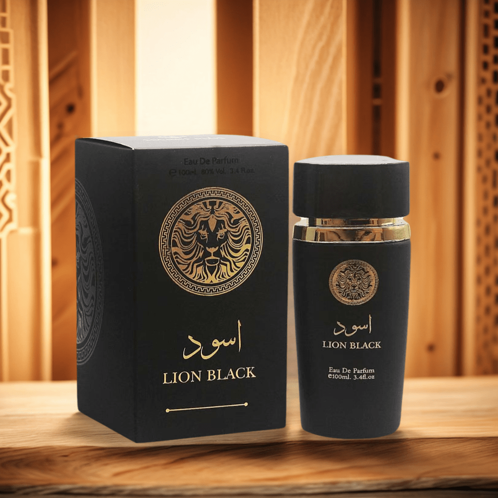 Oriental Perfume for Men Eau de Parfum 3.4oz Lion Black Arabian EDP Spray Long Lasting Bold Masculine Fragrance Oud Inspired 