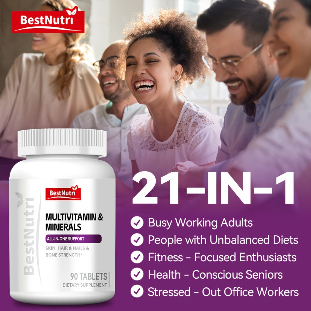 Multivitamin & Minerals All-in-One Daily Supplement for Skin, Hair & Nails, Bone Strength & Immune Support — image 4