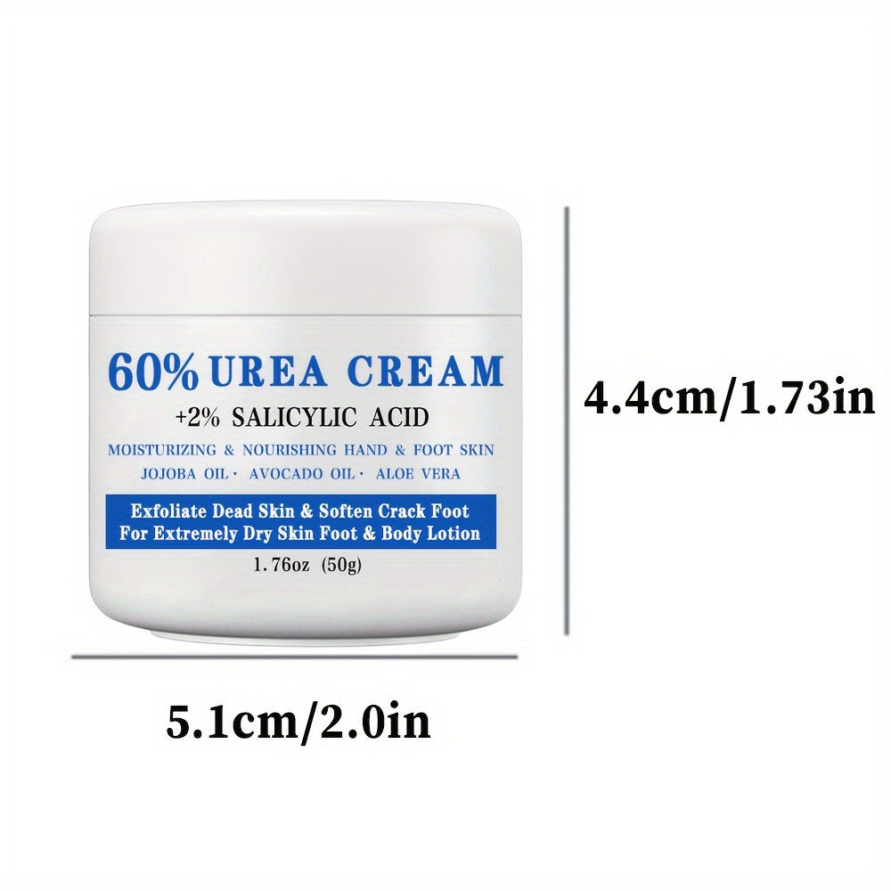 50g Jar of 60% Urea and 2% Salicylic Acid Foot Cream with Jojoba, Avocado and Aloe Labeling — image 5