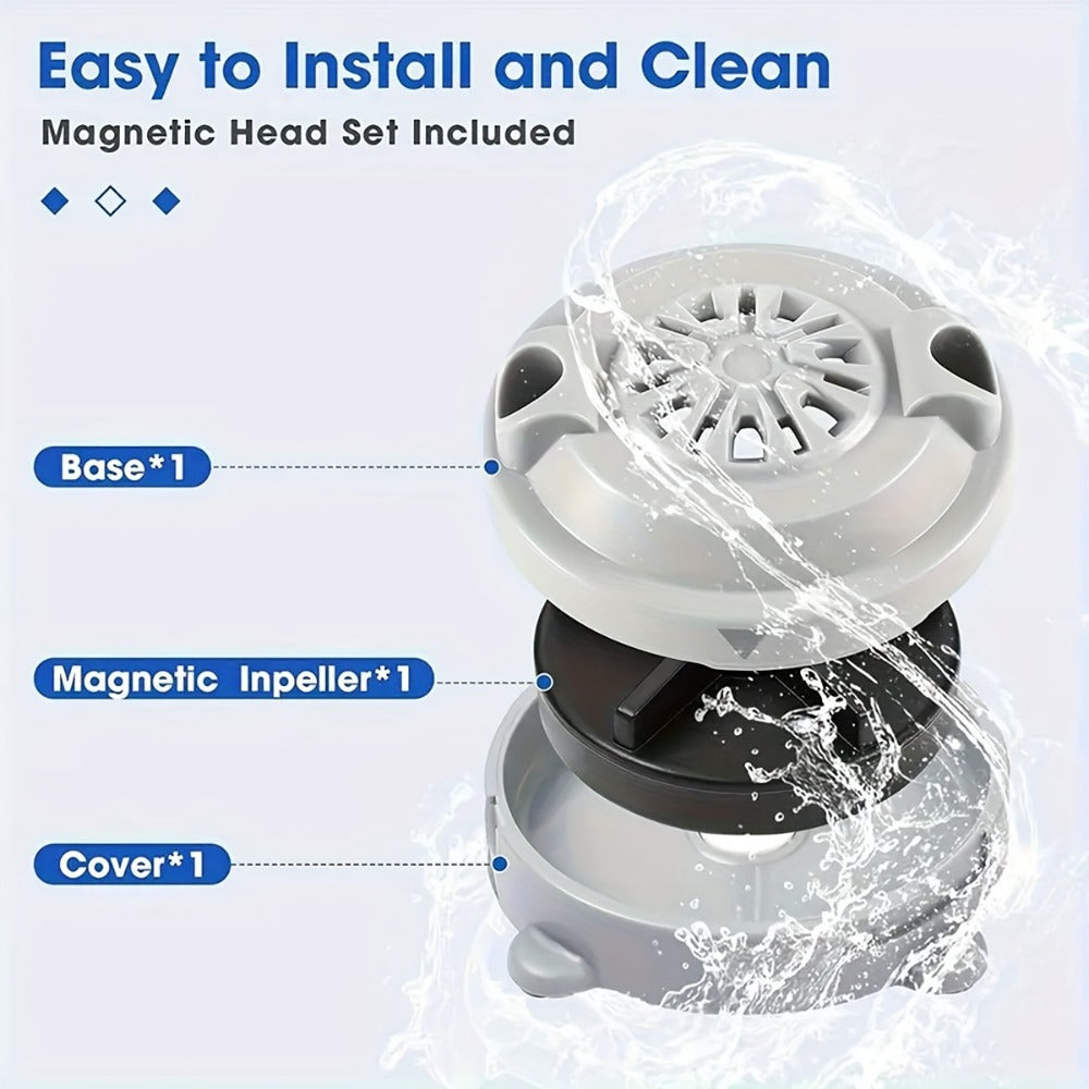 Magnetic Pipeless Jet Head Motor Replacement for Pedicure Spa Chair, Rotating Jet with Propeller & Cap — image 3