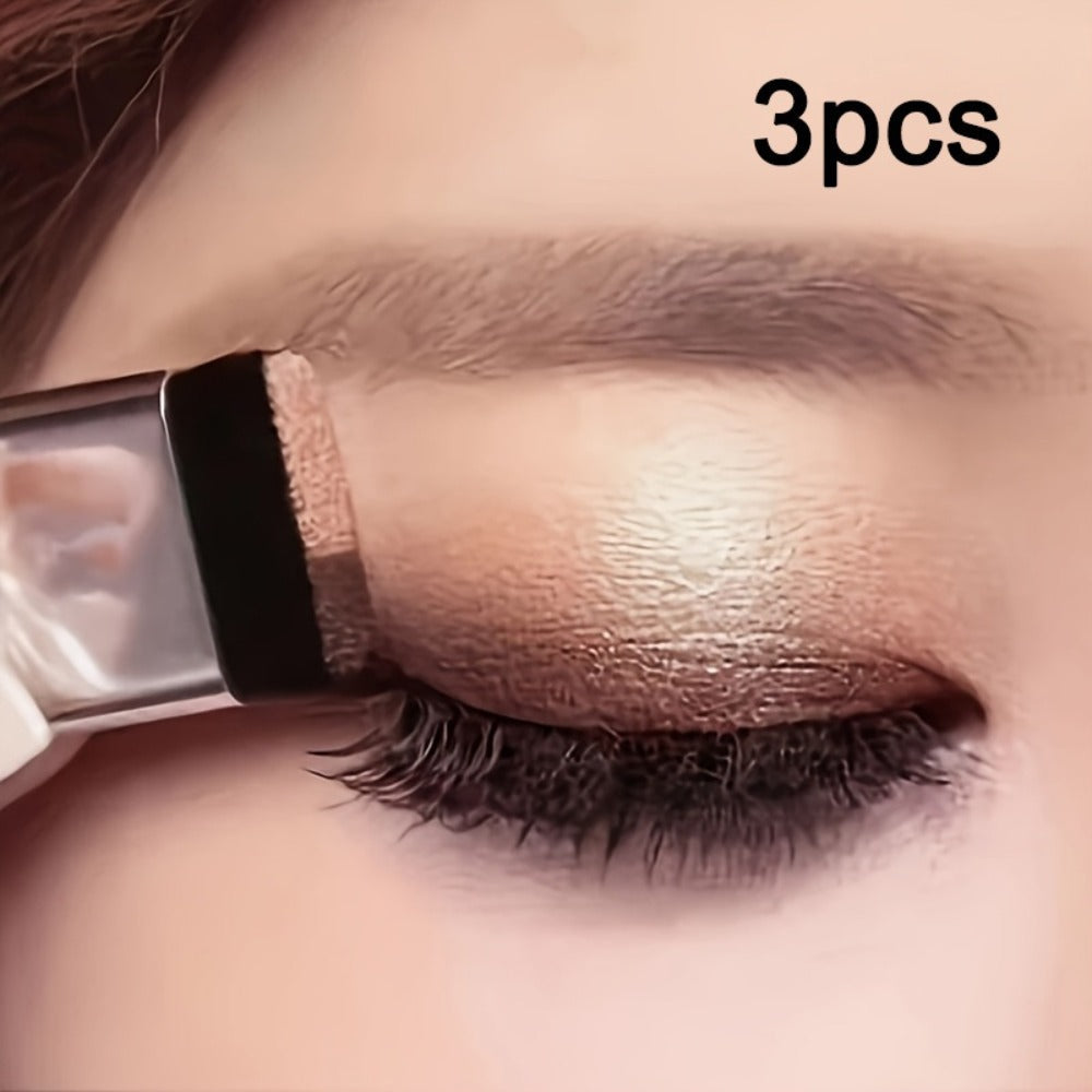 Eyeshadow Palette 3-Pack Set Glitter Two-Tone Shimmer Matte Satin – 5-8 Colors Blendable Waterproof Long-Lasting Eye Makeup w