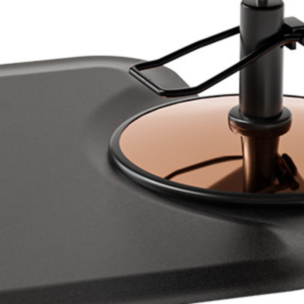 Anti-Fatigue Salon Mat for Hair Stylist with Round Cutout – Thick Non-Slip Standing Mat for Barber Chair, Hairdresser, Barber