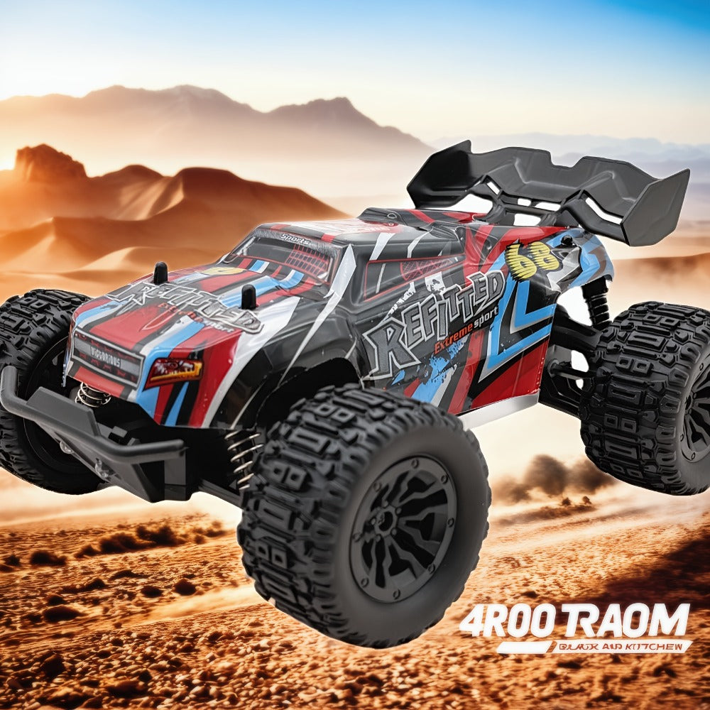 Remote Control Car, Red 4WD Monster Truck with 2.4GHz Control, Large Off-Road Tires and Four-Wheel Drive Layout — image 10