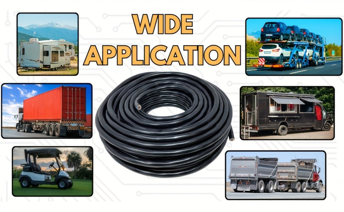 7-Way Trailer Wire 14 Gauge CCA 7 Conductor Color-Coded Heavy Duty Wiring Harness for Trailer RV Camper – 50FT or 100FT — ima