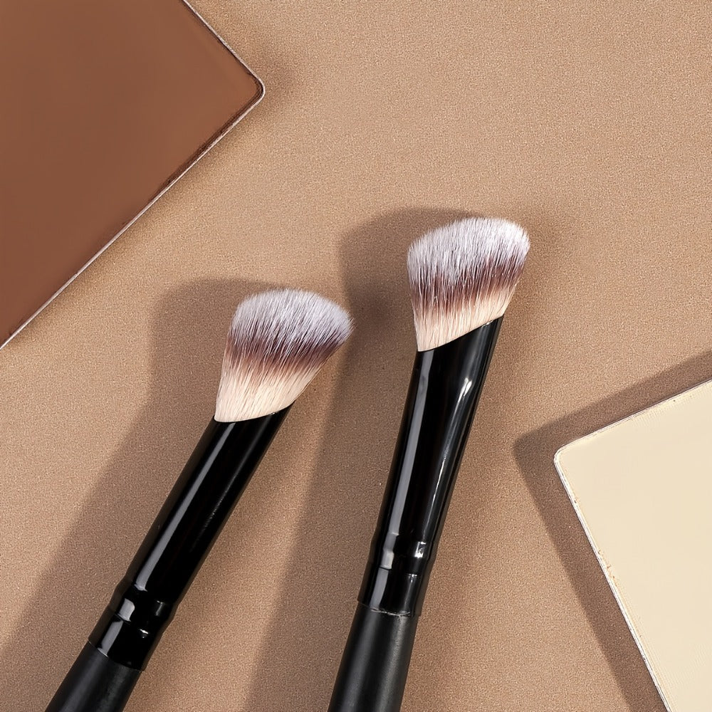 Makeup Brush Set, 4-Piece Double-Ended Travel Collection with Eight Brush Heads in Black-Beige or Black-Gold — image 11