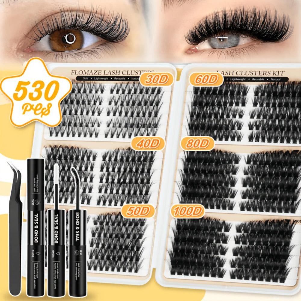 False Eyelash Cluster Kit with Four Package Options from 209 to 1993 Pieces plus Tools and Gift Bags — image 7