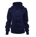 Autumn and winter new AliExpress best selling Double-breasted detachable hooded jacket Thick warm cotton coat women