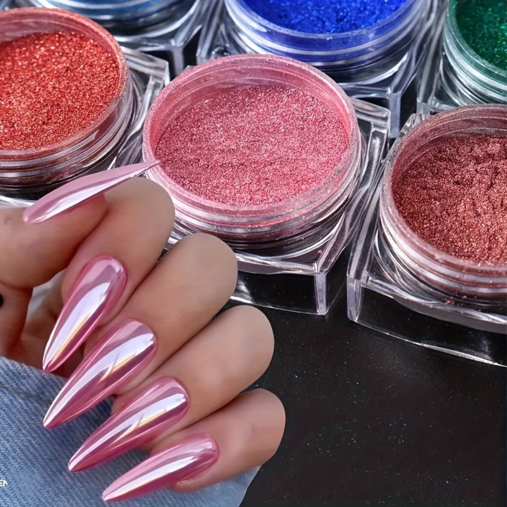 Chrome Holographic Nail Powder Set 36 Colors, Mirror Chrome Glitter Pigment Dust Kit for Gel Nails Acrylic — image 8