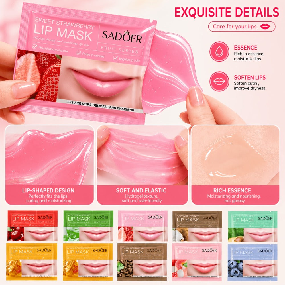 Thirty Individually Wrapped SADOER Lip Mask Sachets with 8g*30pcs Checkout Label and Assorted Graphics — image 5