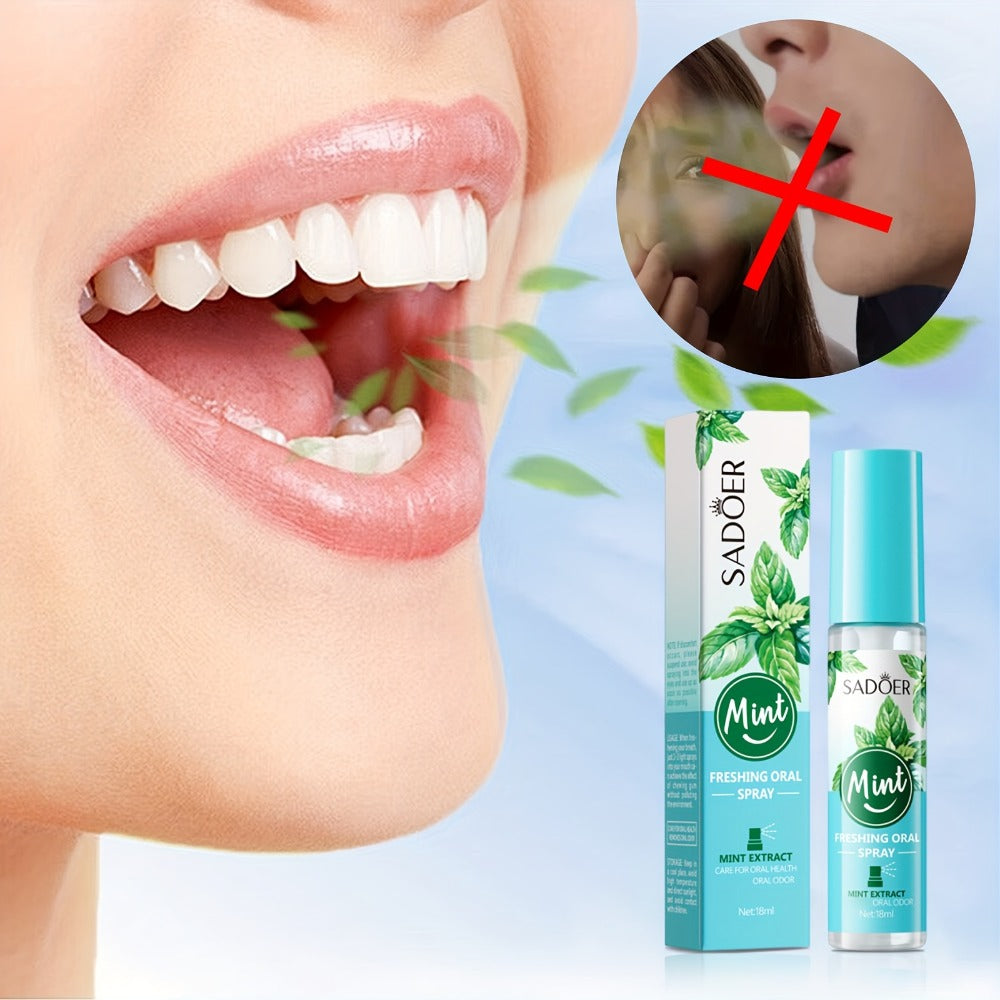 Mint Breath Spray with Tea Tree Essence Portable Oral Freshener, Compact Pocket-Size Mouth Spray — image 8
