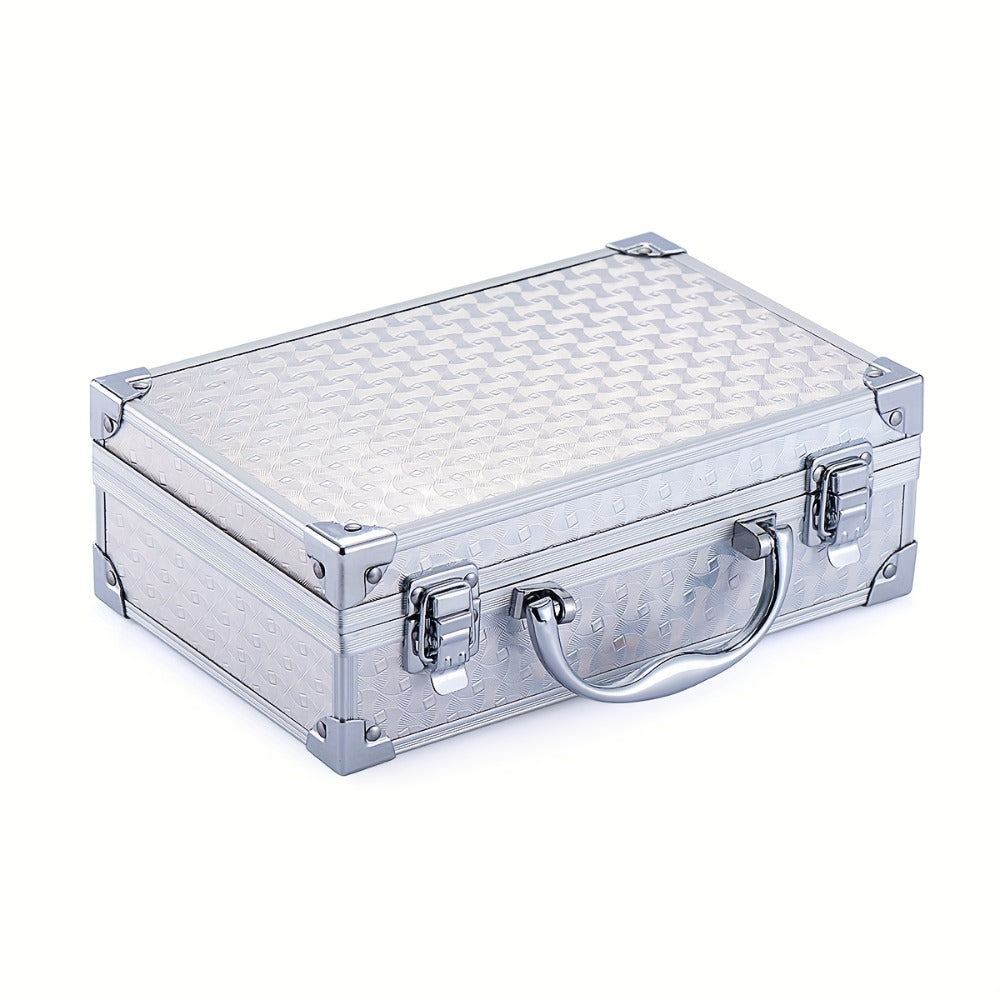 Makeup Kit 56-Piece Handled Mirror Case with Mixed Face, Eye and Lip Cosmetics in Silvery or Rose Color — image 10