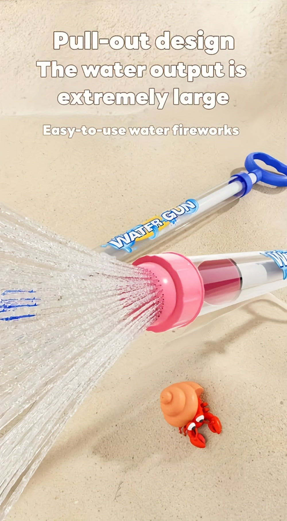 Firework-Shape Manual Water Blaster Set with Three or Six Pull-Push Wands in Blue, Purple and Pink — image 13