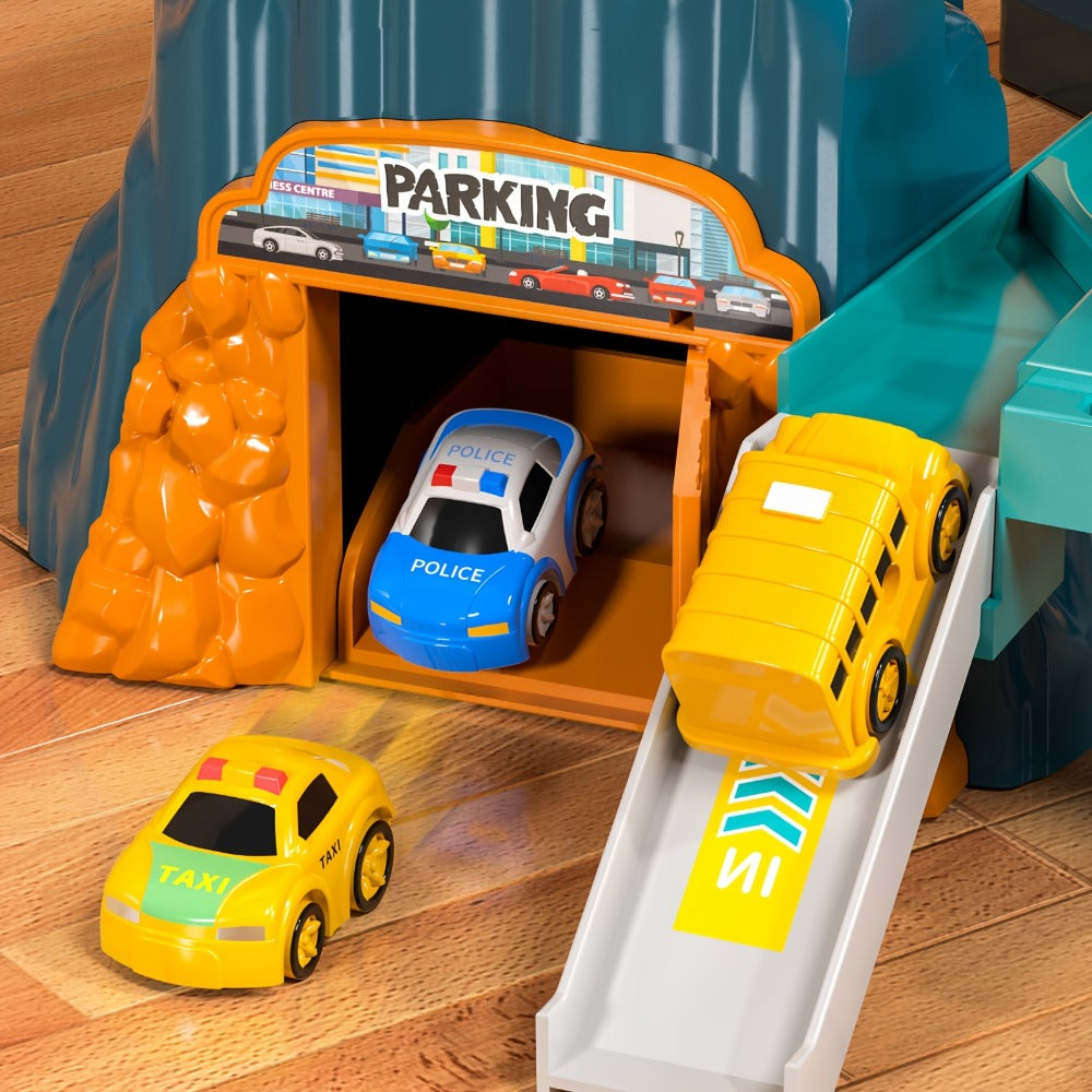 Dinosaur Race Track Toy Set for Kids with 10 Mini Cars & Ramp Launcher with the Listed Color, Size or Set Options for Everyda