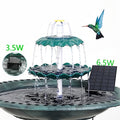 Three-Tier Solar Bird Bath Fountain with 3.5W Dark Green Option and Detachable Cascade Components — image 1
