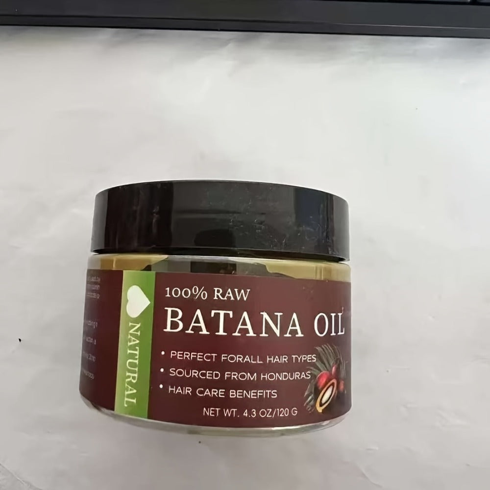 Hair Oil Batana 120g Amber Balm Jar with Black Screw Lid and External-Use Label Instructions — image 2