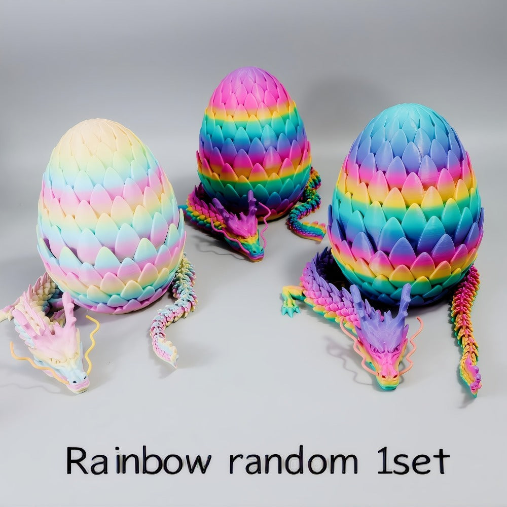 Dragon Egg Gift Set 3D Printed, 7.09in Scaled Egg + 23.62in Large Dragon with the Listed Color, Size or Set Options for Every