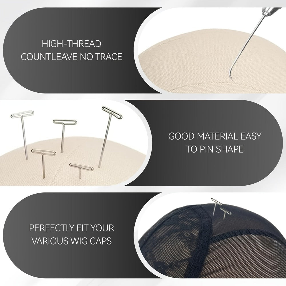 Canvas Mannequin Head for Wig Making with Stand 21 22 23 24 Inch – Complete Set with Needles & Wig Caps, Holes for Styling He
