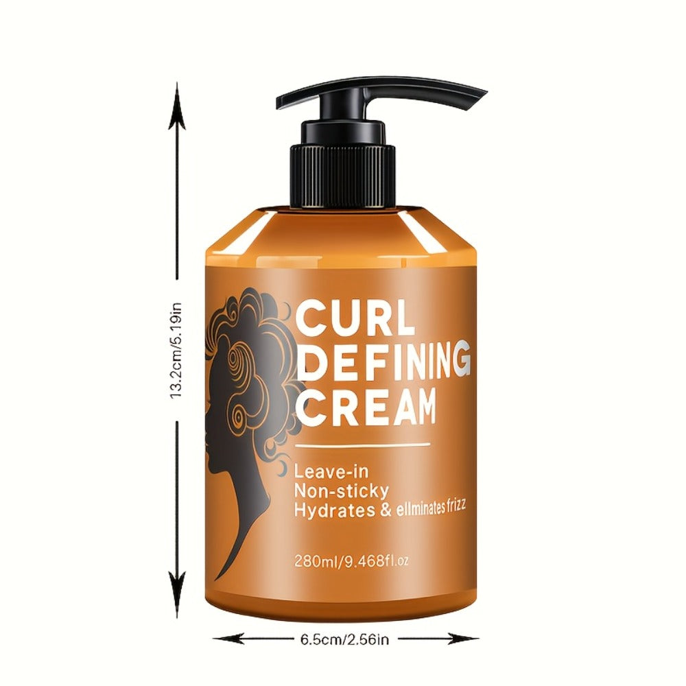 280ml Curl Styling Cream with Argan and Jojoba Oils in an Amber Leave-In Pump Bottle for Wavy Hair — image 9
