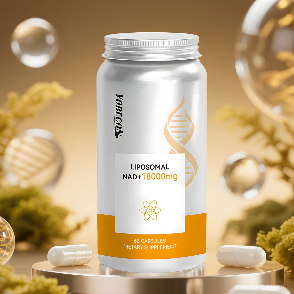 NAD+ Booster Liposomal 18000mg with Quercetin, Trans-Resveratrol & D-Ribose for Energy, Focus, Anti-Ageing & Antioxidant Supp